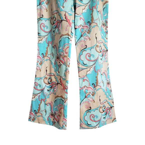 Trina Turk Retro Floral Paisley Print Bootcut Pants Size 2 - Picture 3 of 9